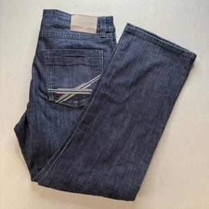 TK Axel Jeans Men 36x32 Blue Slim Boot‎ Denim Pants Stretch Dark Wash Modern